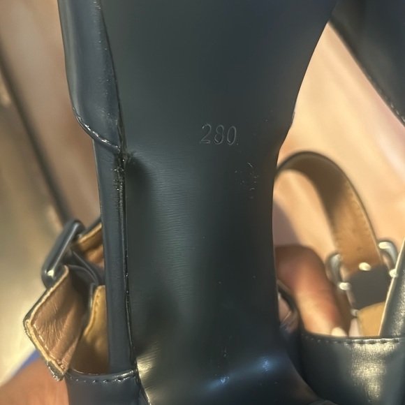 Blue Leather Flats with Polished Finish - Picture 5 of 7
